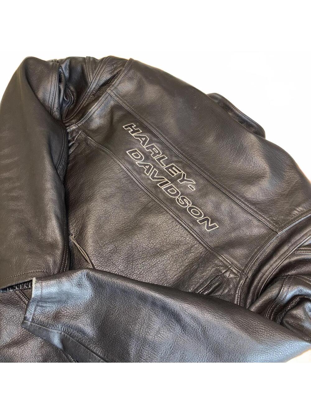 Harley-Davidson American Legend 90s Mens L Quilted Leather Motorcycle Jacket - Picture 7 of 9